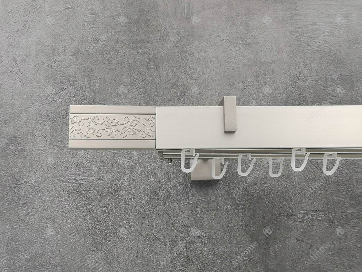 

Карниз Marcin Dekor Square line Артис 200 см тройной Сталь матовая (кронштейн 11-14-17 см)