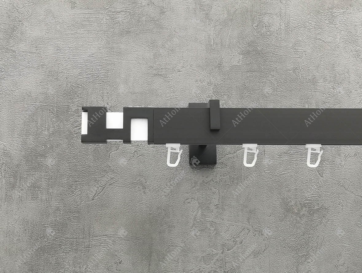 

Карниз Marcin Dekor Square line Интерно/белый 320 см одинарный Черный мат (кронштейн 15 см)