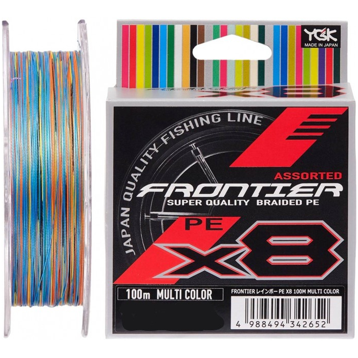

Шнур YGK Frontier X8 100m мультиколор #3.0/0.275mm 30lb/13.5kg