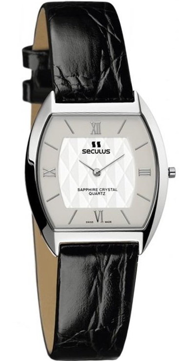 

Мужские наручные часы Seculus 1613.1.106 white, ss, black leather