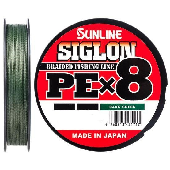

Шнур Sunline Siglon PE х8 300m темн-зеленый #4.0/0.342mm 60lb/29.0kg