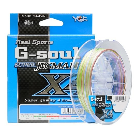 

Шнур YGK Super Jig Man X4 200m мультиколор #1.0/0.165mm 18lb/9kg