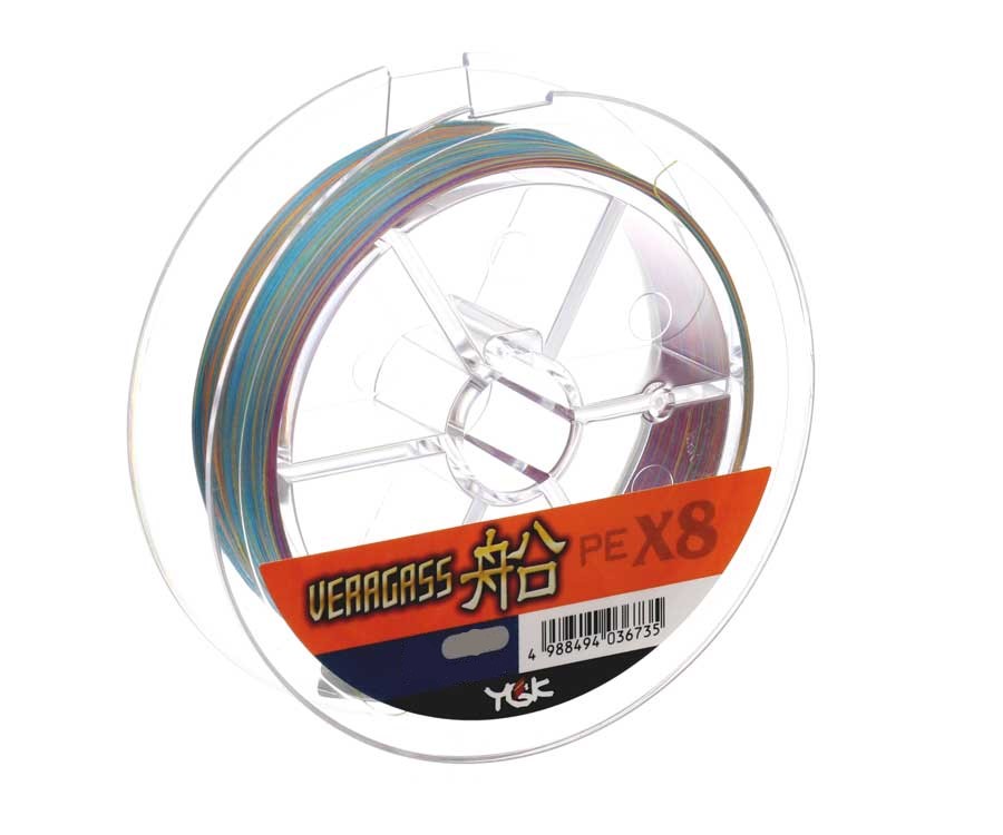 

Шнур YGK Veragass Fune X8 100m connect мультиколор #1/0.165mm 20Lb/8.6kg