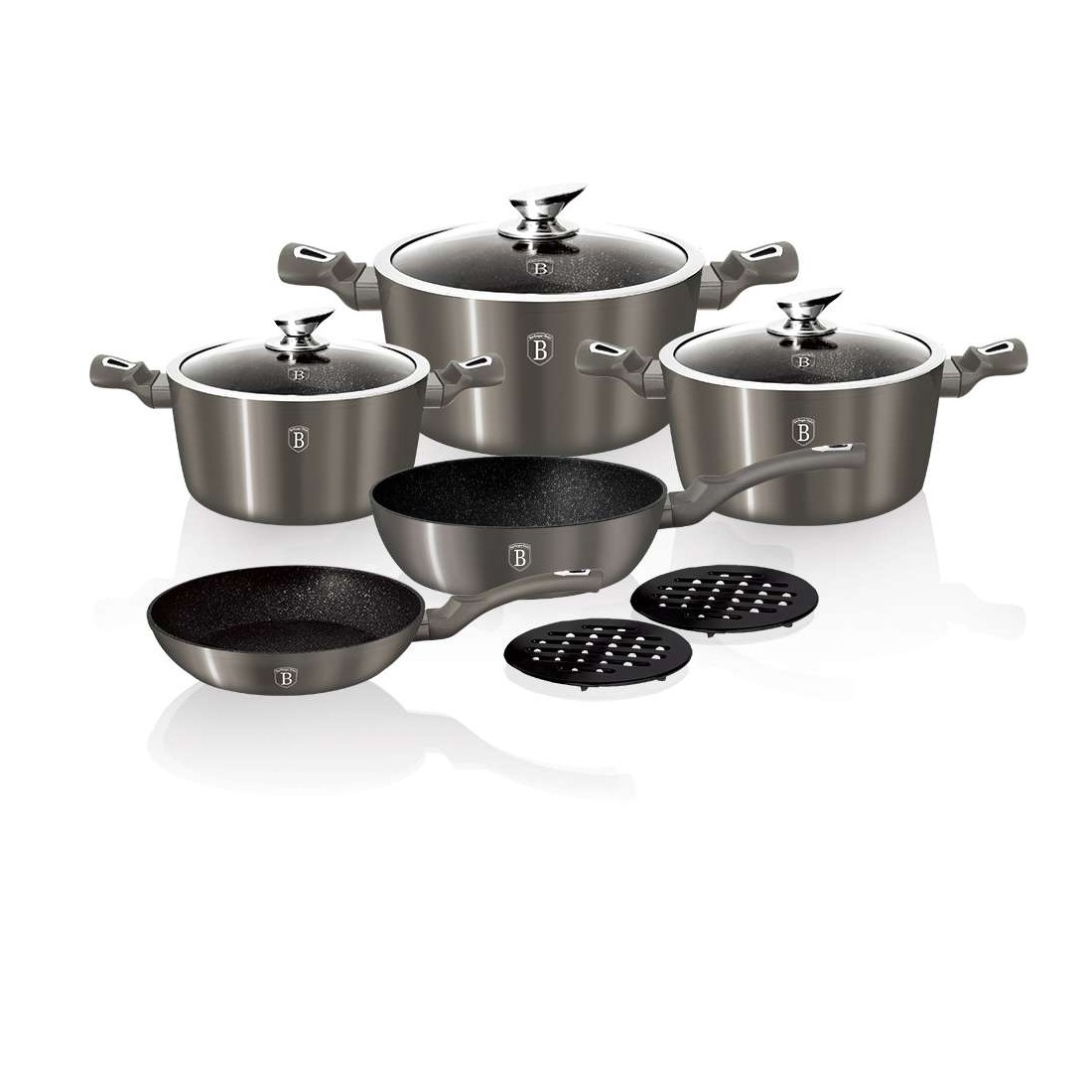 

Набор посуды Berlinger Haus Carbon Metallic Line 10 предметов BH-1219N