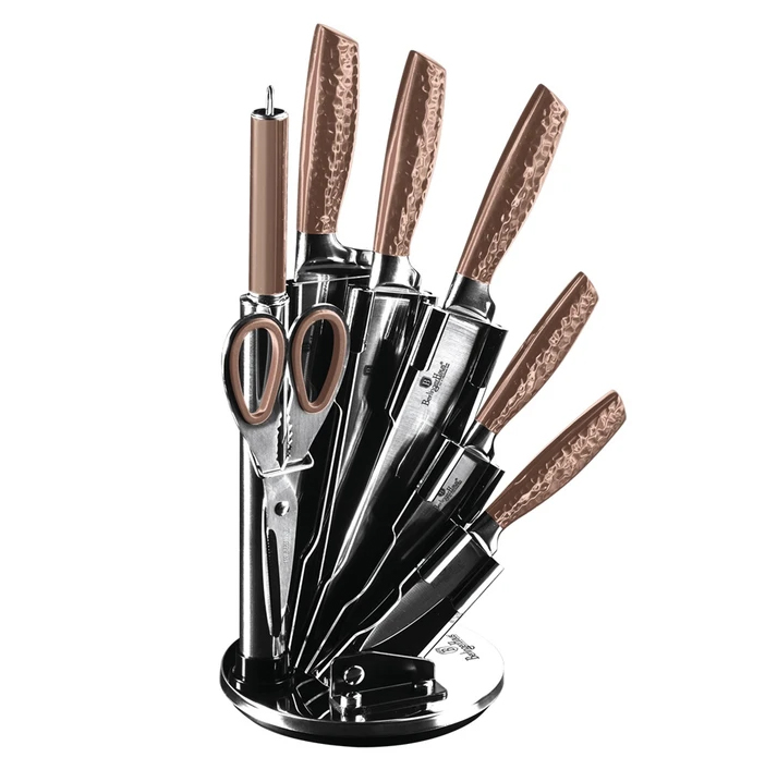 

Набор ножей на подставке 8 предметов Berlinger Haus Metallic Line Rose Gold Edition BH-2462