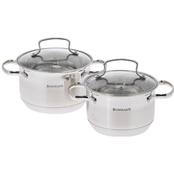 

Набор кастрюль из нержавеющей стали 4 предмета Bohmann BH 1902