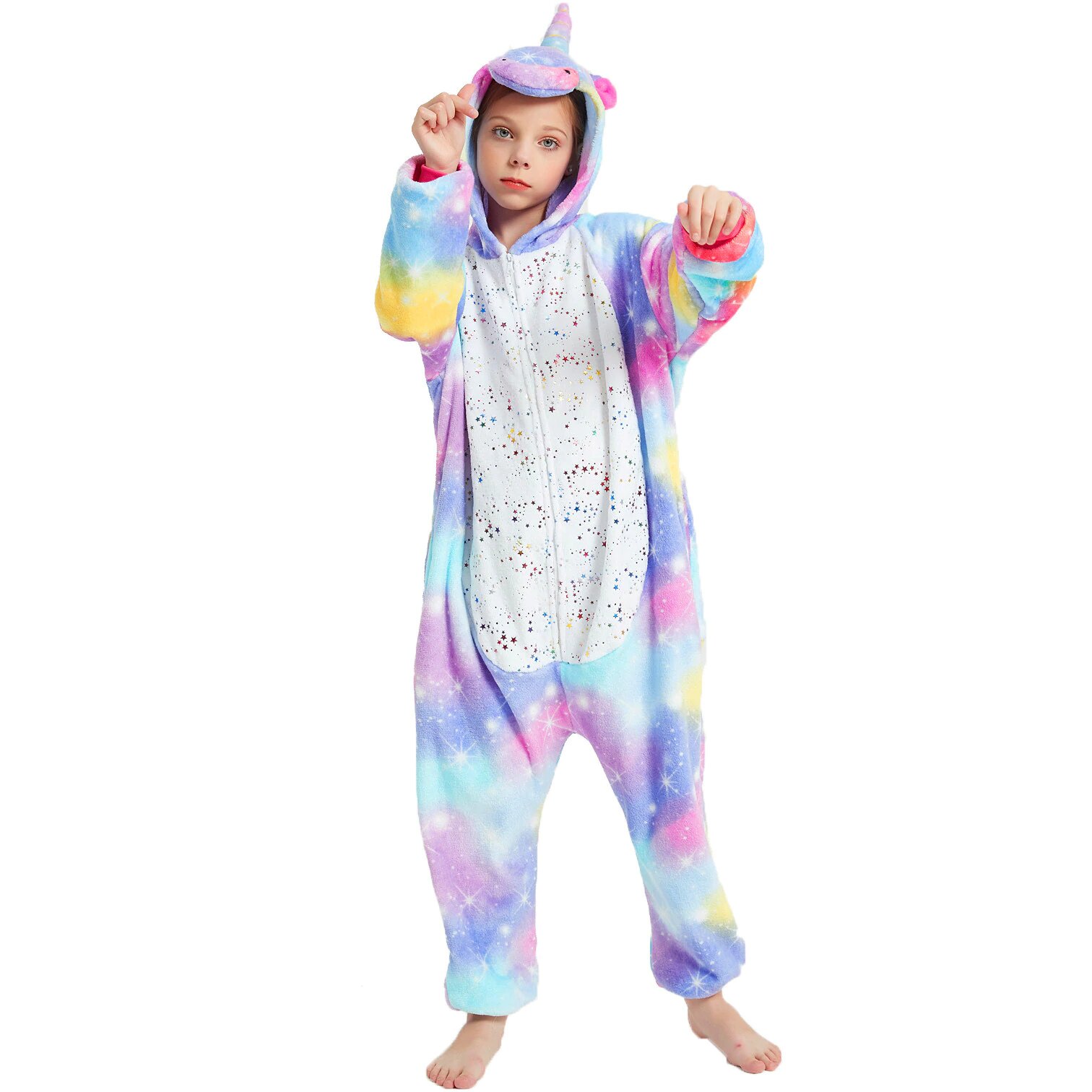 

Пижама Кигуруми детская BearWear Единорог звездное небо Пурпур (на молнии) L 125 - 135 см Фиолетовый (K0W1-0129-L)