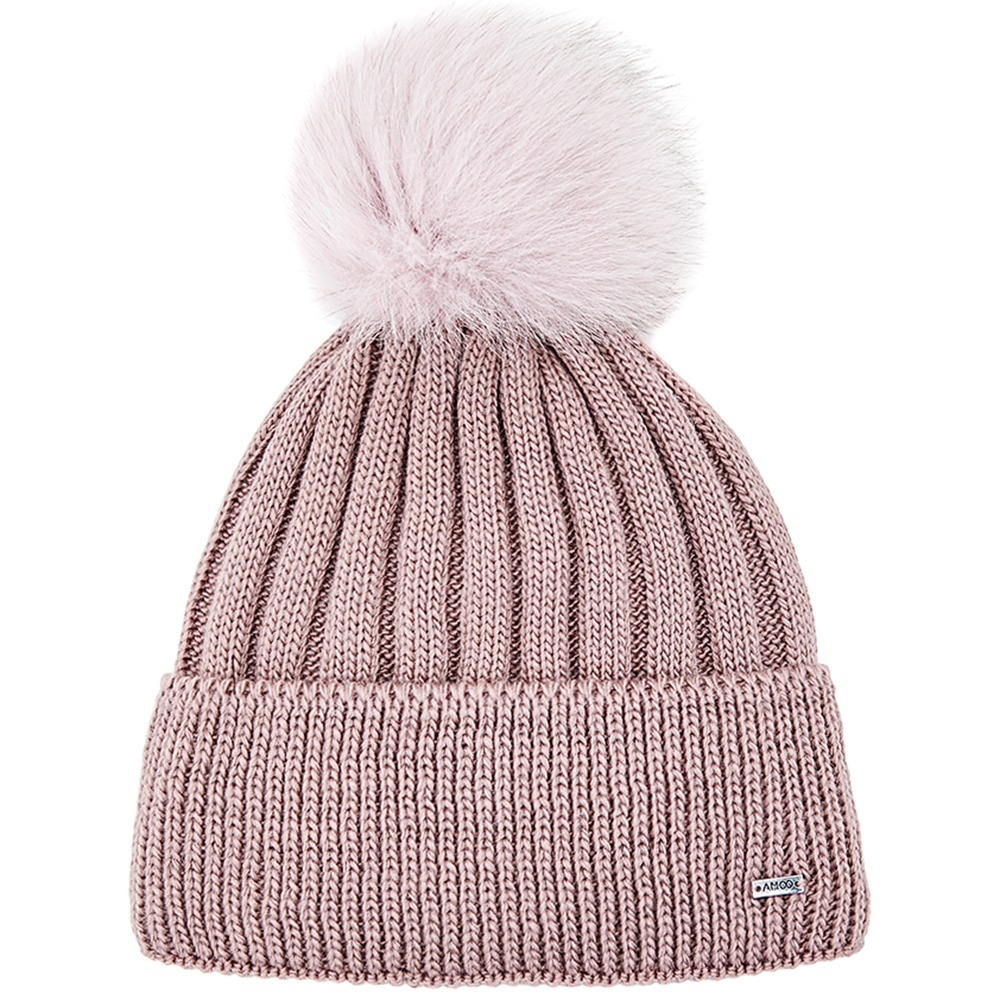 

Шапочка AMOO emporio "POMPON", HW356P, на флисовой подкладке, дымчатая роза