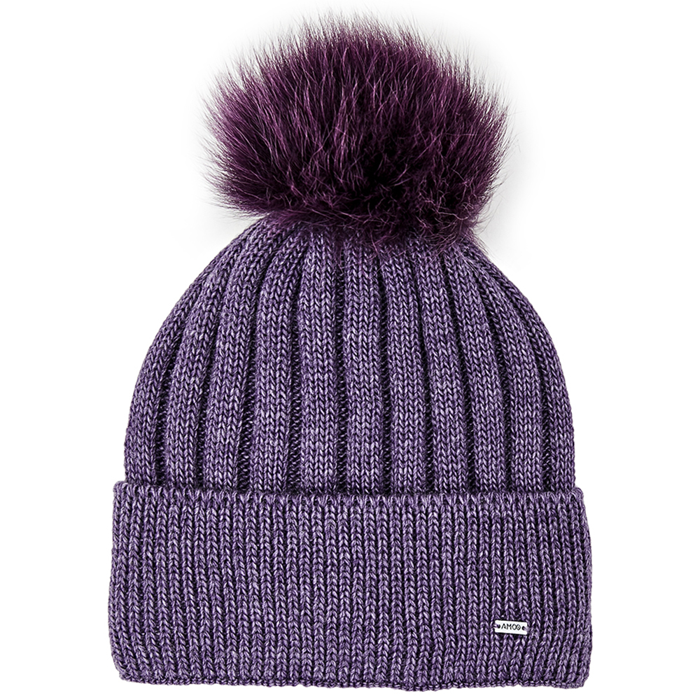 

Шапочка AMOO emporio "POMPON", HW6Р, на флисовой подкладке, фиолетовая