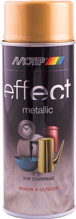 Акція на Эмаль аэрозольная с эффектом металлик Motip Deco Effect настоящее золото 400 мл (8711347216642) від Rozetka UA