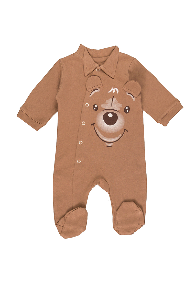 

Человечек для новорожденных с принтом Убранка 40100-37-19 р44 68см коричневый 59476