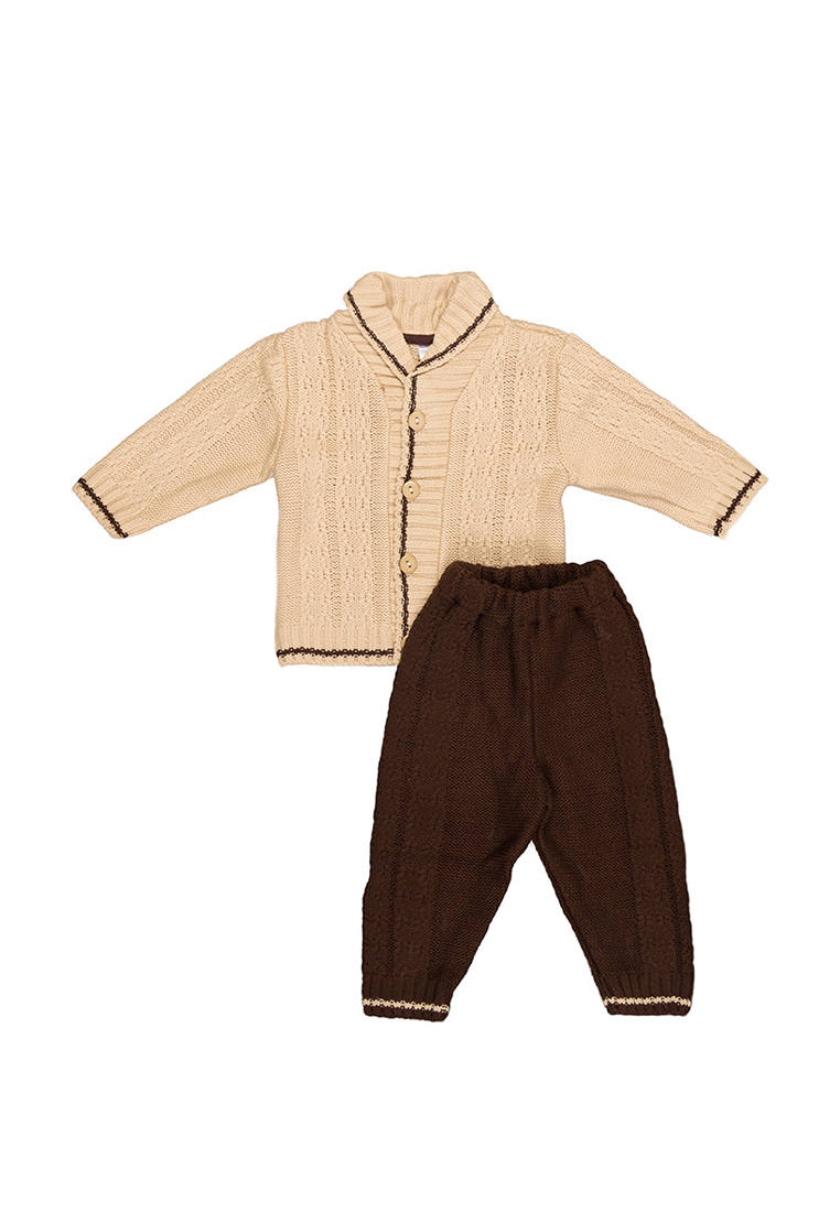 

Костюм вязаный для мальчика Mari-Knit 0742 р44 68см коричневый 60587