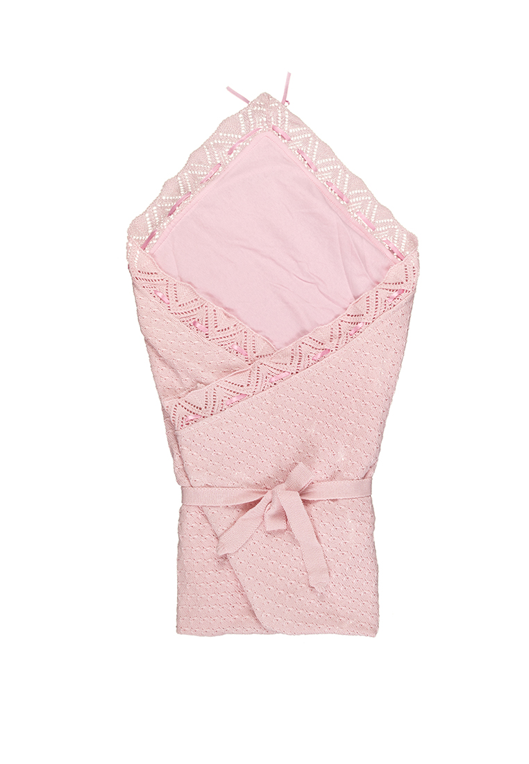 

Вязаное покрывало конверт для новорожденных Mari-Knit 0756 100-100 розовый 27805