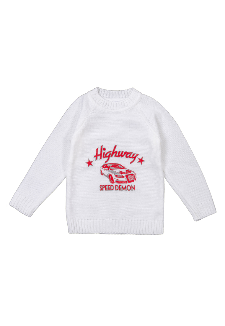 

Практичный тёплый джемпер для мальчика Mari-Knit 0739 р56 98см белый 30989