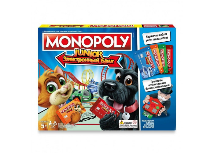 

Монополия для маленьких с банковскими карточками от Hasbro