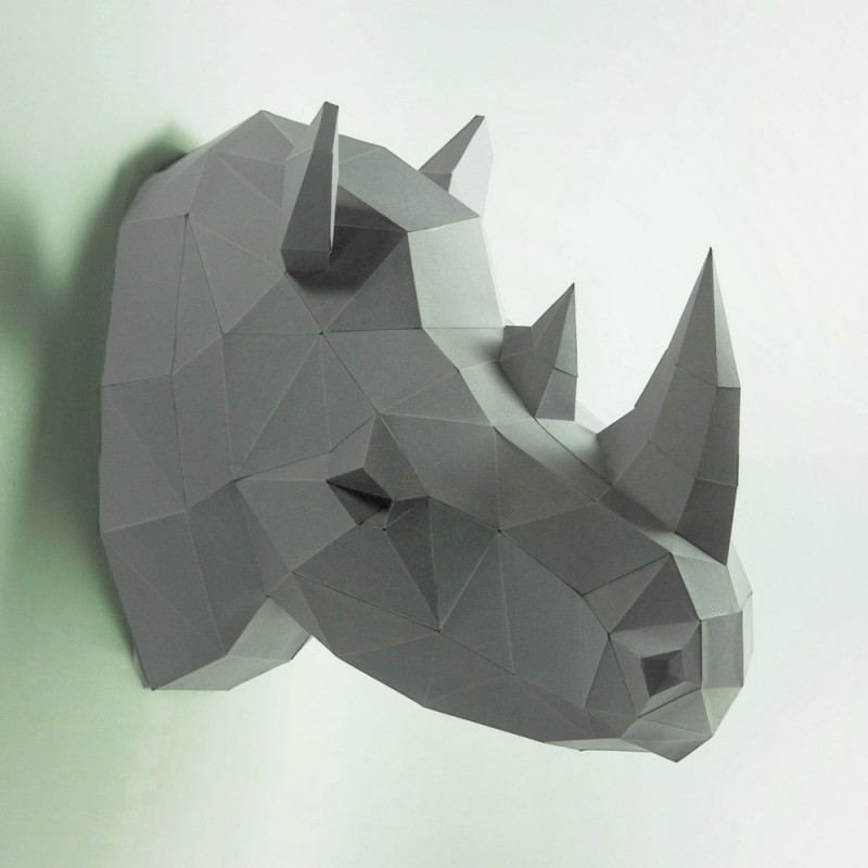 

Паперкрафт бумажная модель Носорог Papercraft