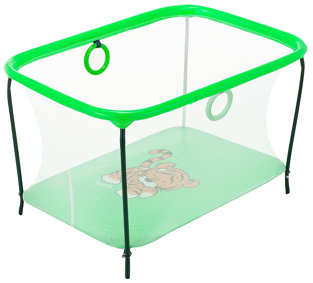 

Манеж игровой с мелкой сеткой Kinderbox Люкс Тигр зеленый