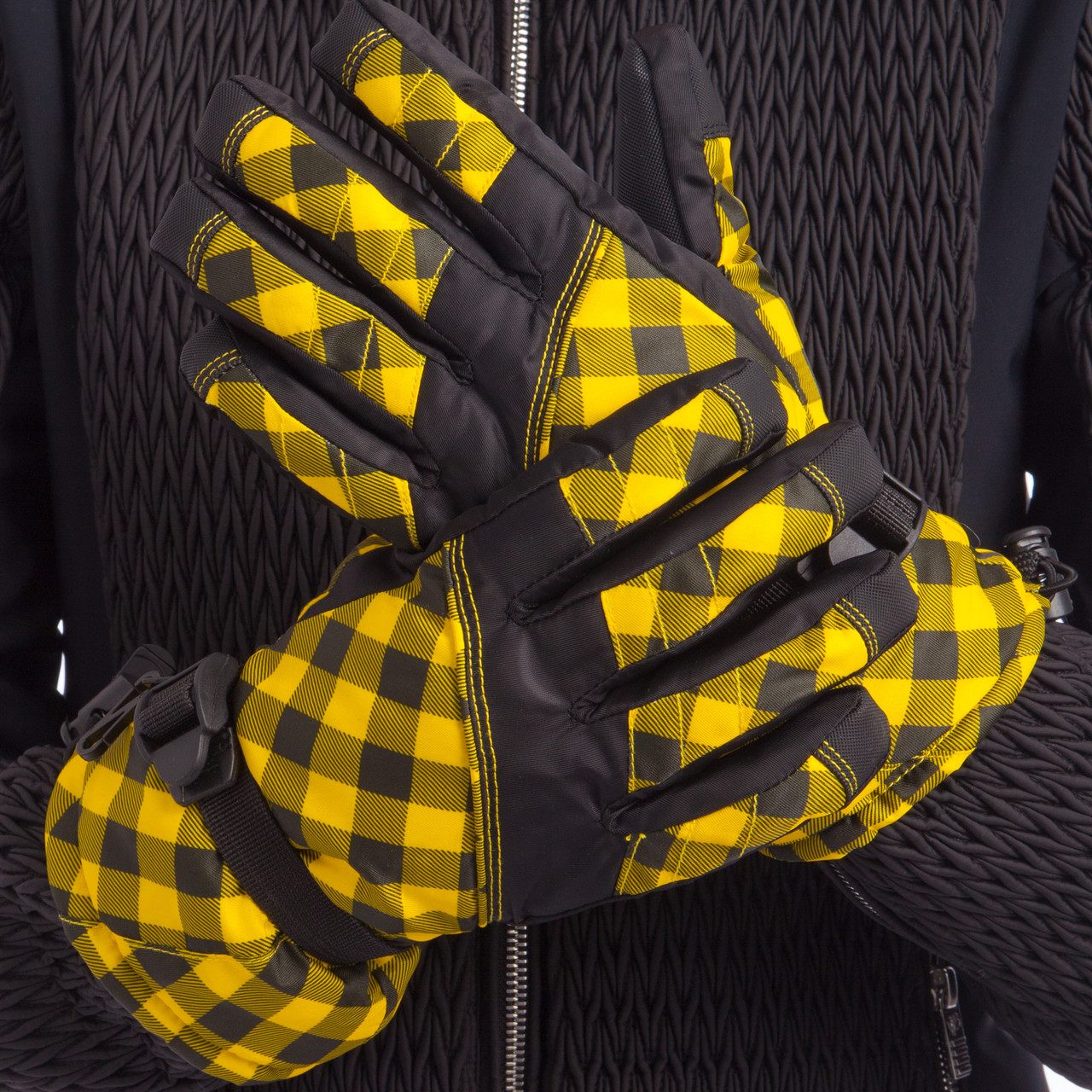 

Перчатки горнолыжные женские Zelart Ski B-120 размер M-L Black-Yellow