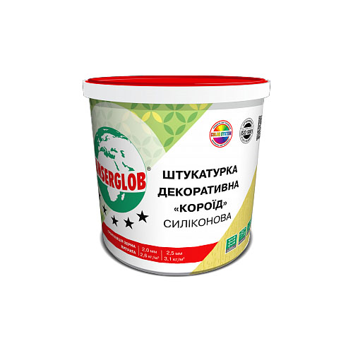 

Декоративная штукатурка силиконовая Anserglob «короед» белая, зерно 2,5 мм, 25 кг. (08447)