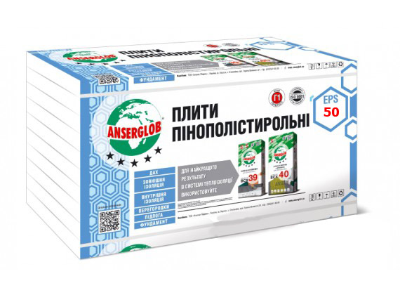 

Плита пенополистирольная Anserglob EPS-50 40 мм, 1х0,5 м упаковка 15 шт (56213)