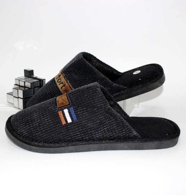 

Мужские тапочки Comfort M12-black 42/43 26.2см черный