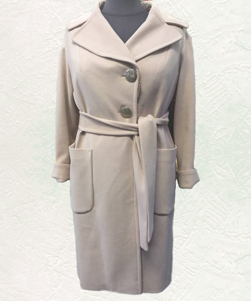 

Пальто женское демисезонное Almatti V-81 бежевое, Пальто женское демисезонное Almatti V-81 бежевое 50