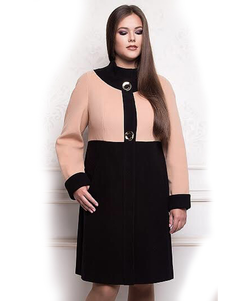 

Женское демисезонное пальто Almatti D-229 пудрово-черное, Женское демисезонное пальто Almatti D-229 пудрово-черное 48