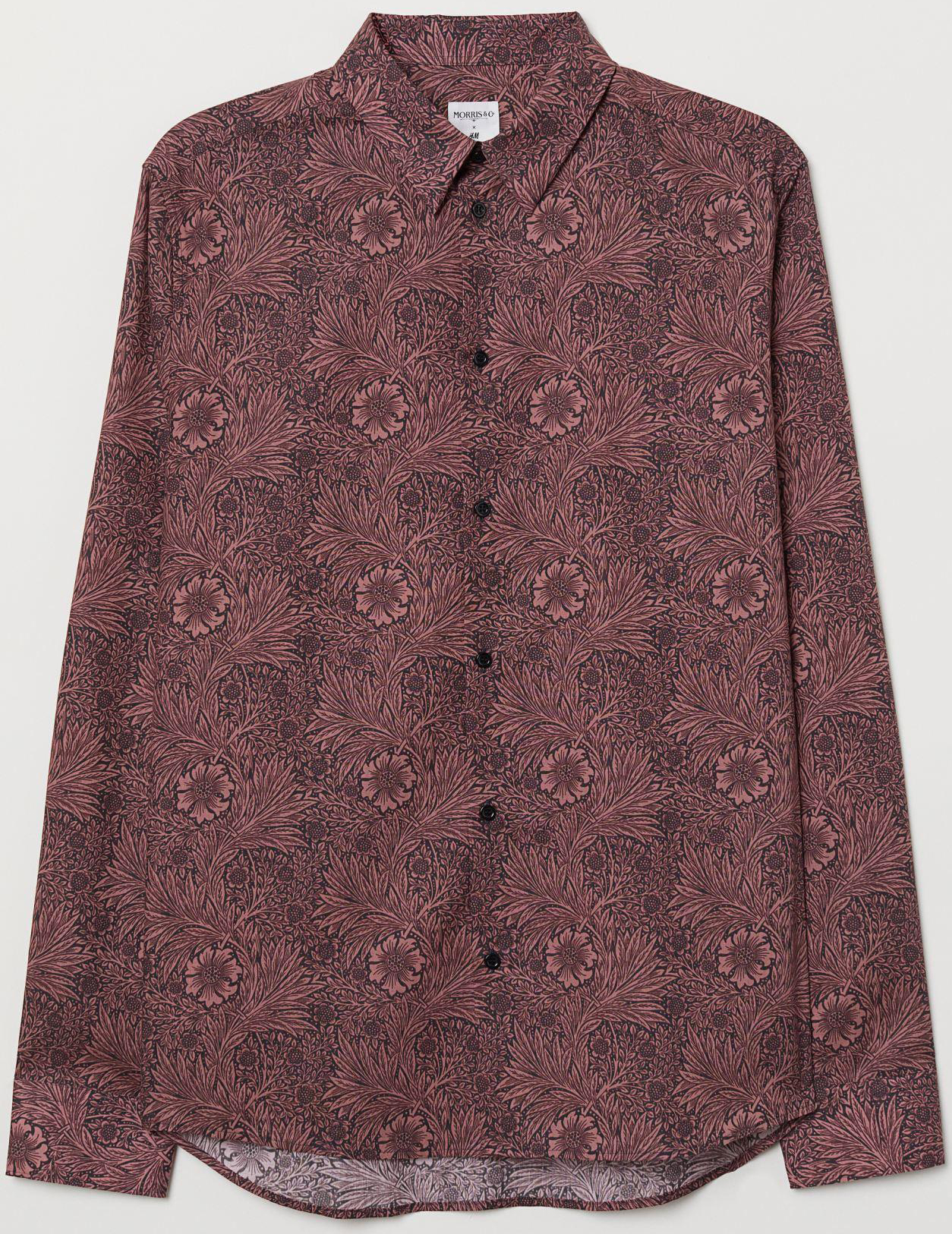 

Рубашка H&M Collaboration 6996718-AEMY M Черная с темно-розовым