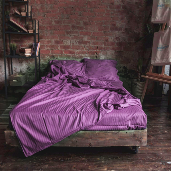 

Комплект постельного белья «Violet» Страйп Сатин Violet, Семейный комплект