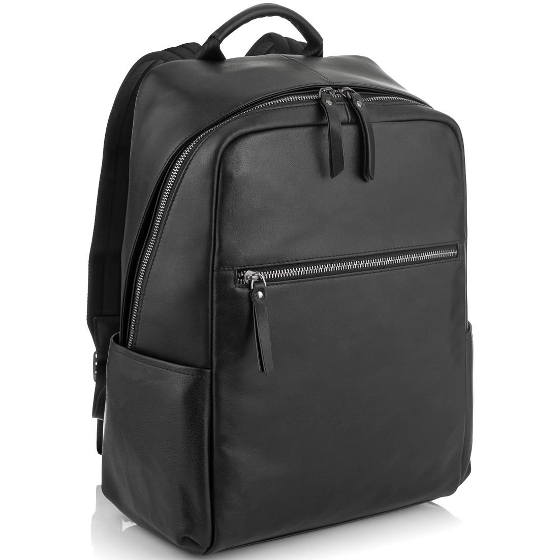 

Черный стильный кожаный мужской рюкзак Tiding Bag NM29-2679BA