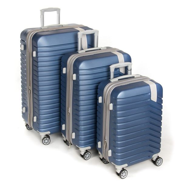 

Комплект чемоданов 3/1 ABS-пластик PODIUM 8341 blue