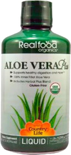 

Натуральная добавка Country Life Real food organics ALOE VERA PLUS 944 мл (015794091219)