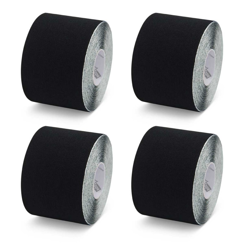 

Хлопчатобумажные кинезио тейпы K-Tape Black, 5 см х 5 м, черный, упаковка 4 шт (100144)