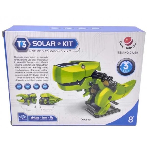 

Робот-конструктор на сонячних батареях 3 в 1 Solar Kit