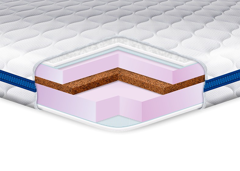 

Тонкий матрас Eurosleep Cocos Mix трикотаж 150х200 см