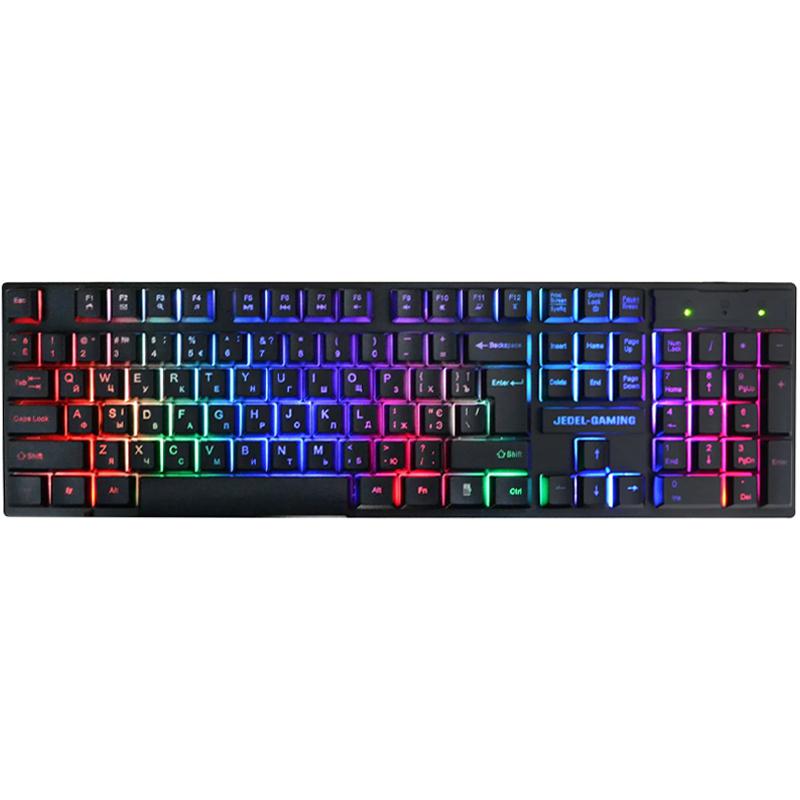 

Клавиатура USB JEDEL K500+ RGB Black