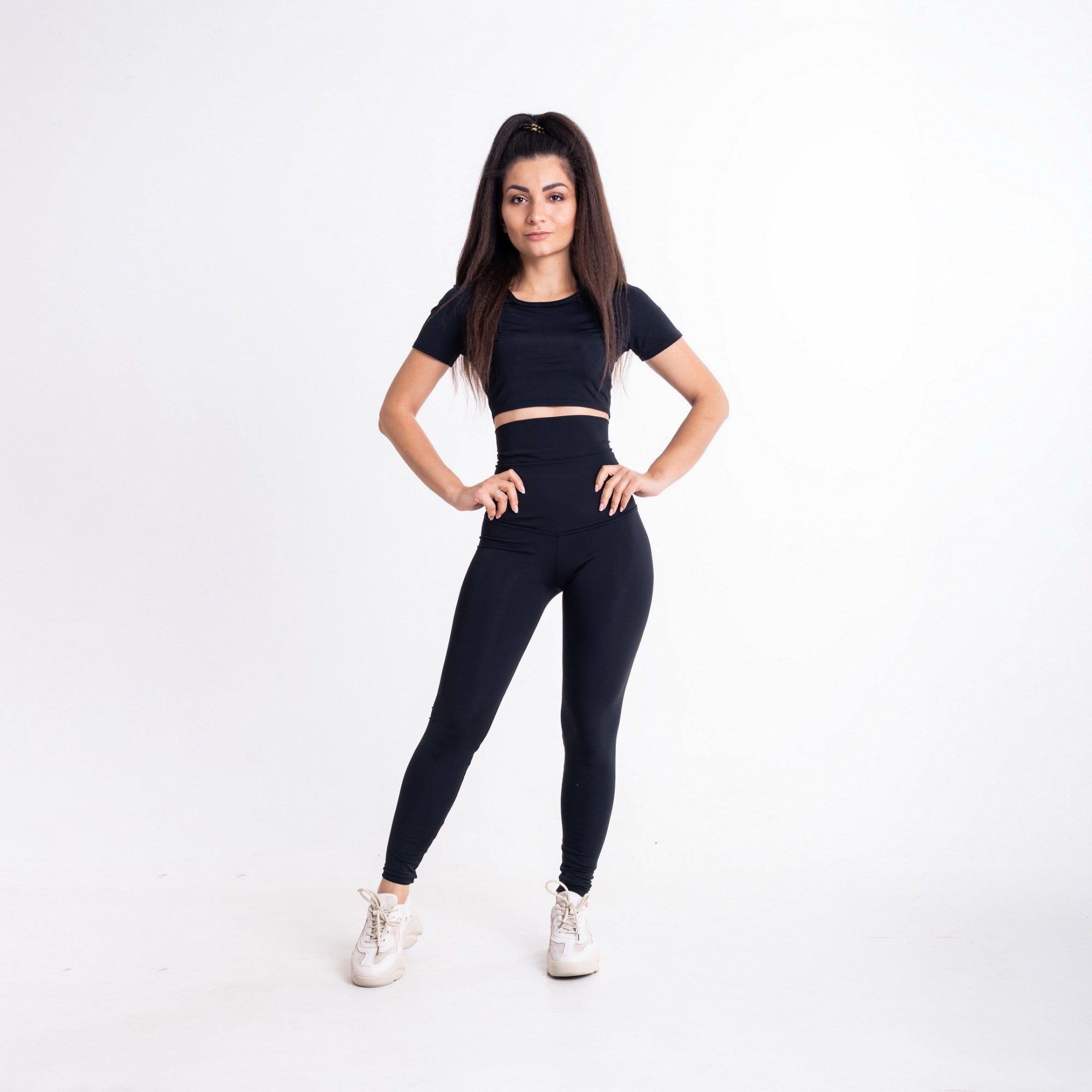 

Женские спортивные леггинсы FitU XS Черный 000150437