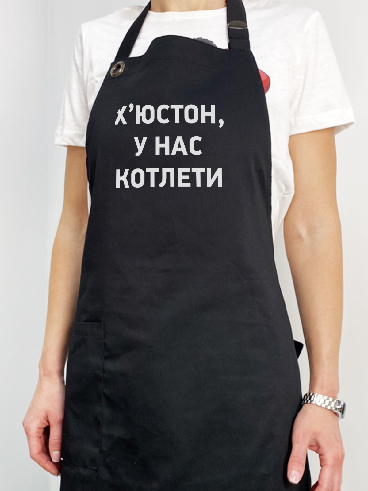 

Фартук FunkyShop "Х`юстон у нас котлети" Черный