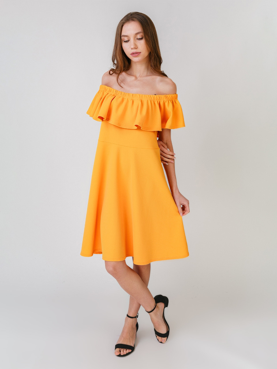 

Платье Boohoo ярко желтое 46