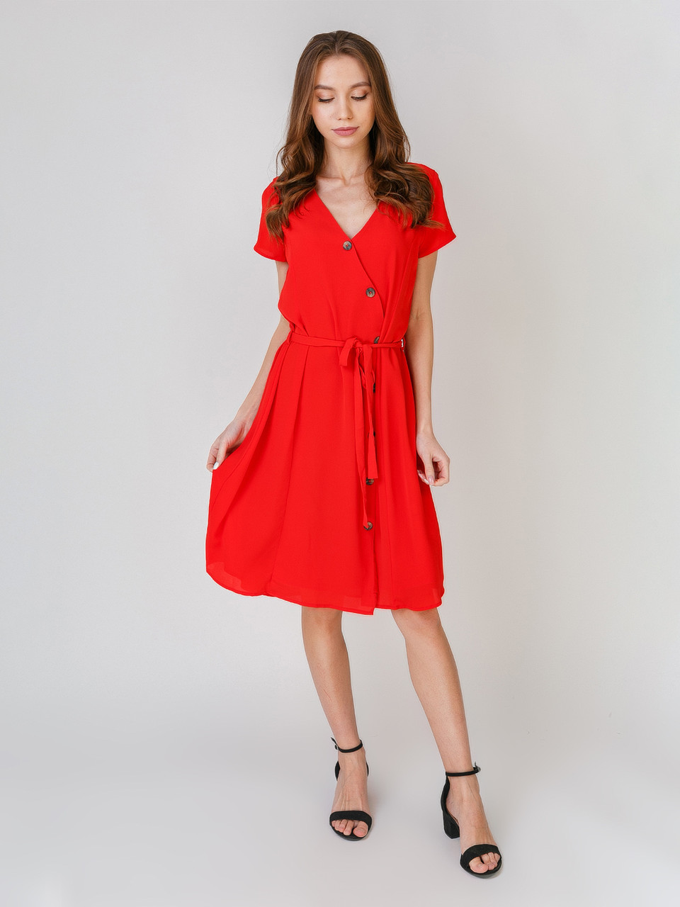 

Платье Vero Moda красное на запах М
