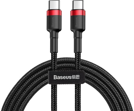 

Кабель Baseus Cafule USB Type-C 3A 60W 1.0 м Black/Red (CATKLF-G91)