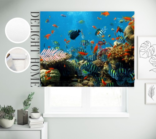 

Римская штора с фотопечатью 00-285 система Prestige I&H Блекаут Нова 140*170 см