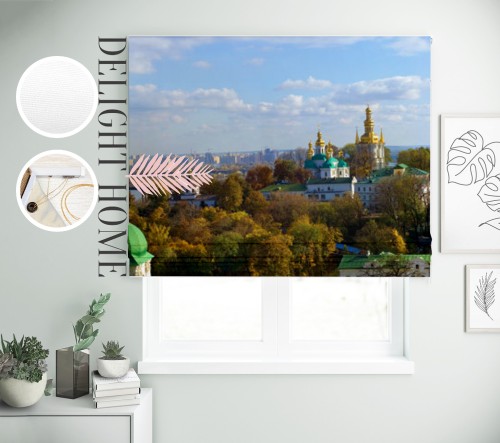 

Римская штора с фотопечатью 00-001 система Light I&H Блекаут Нова 60*170 см