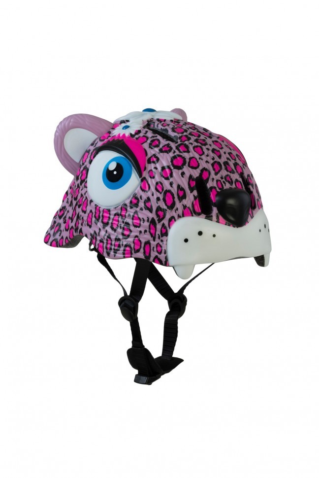 

Детский 3D анимированный шлем с фонариком Crazy Safety Розовый Леопард