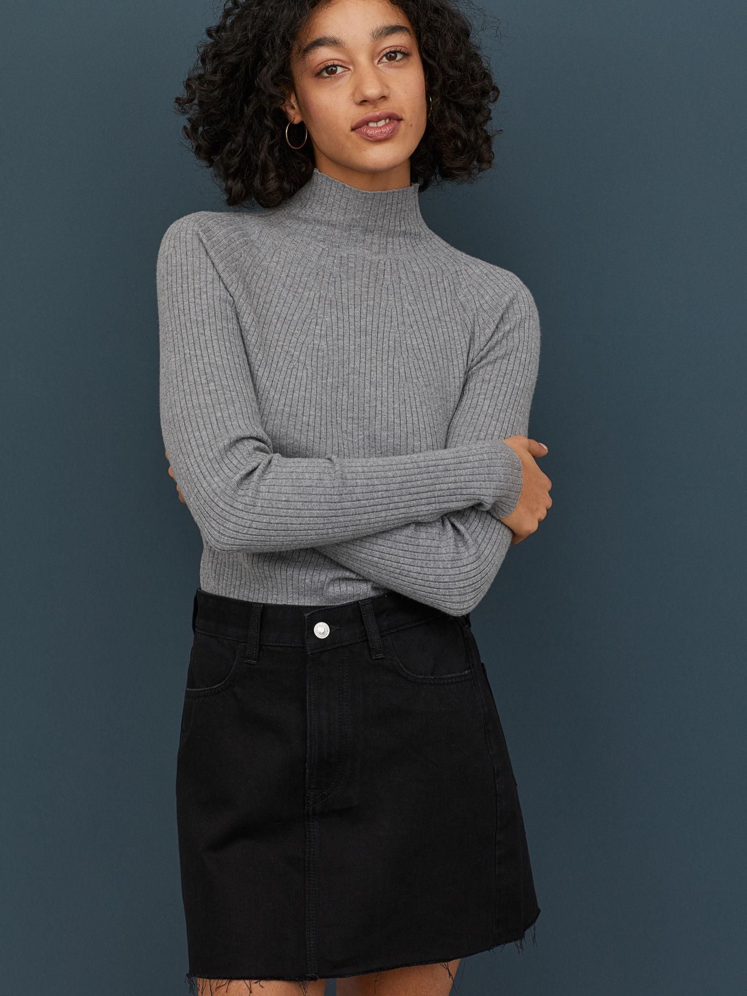

Юбка джинсовая H&M 6881050-AAAD 36 Черная