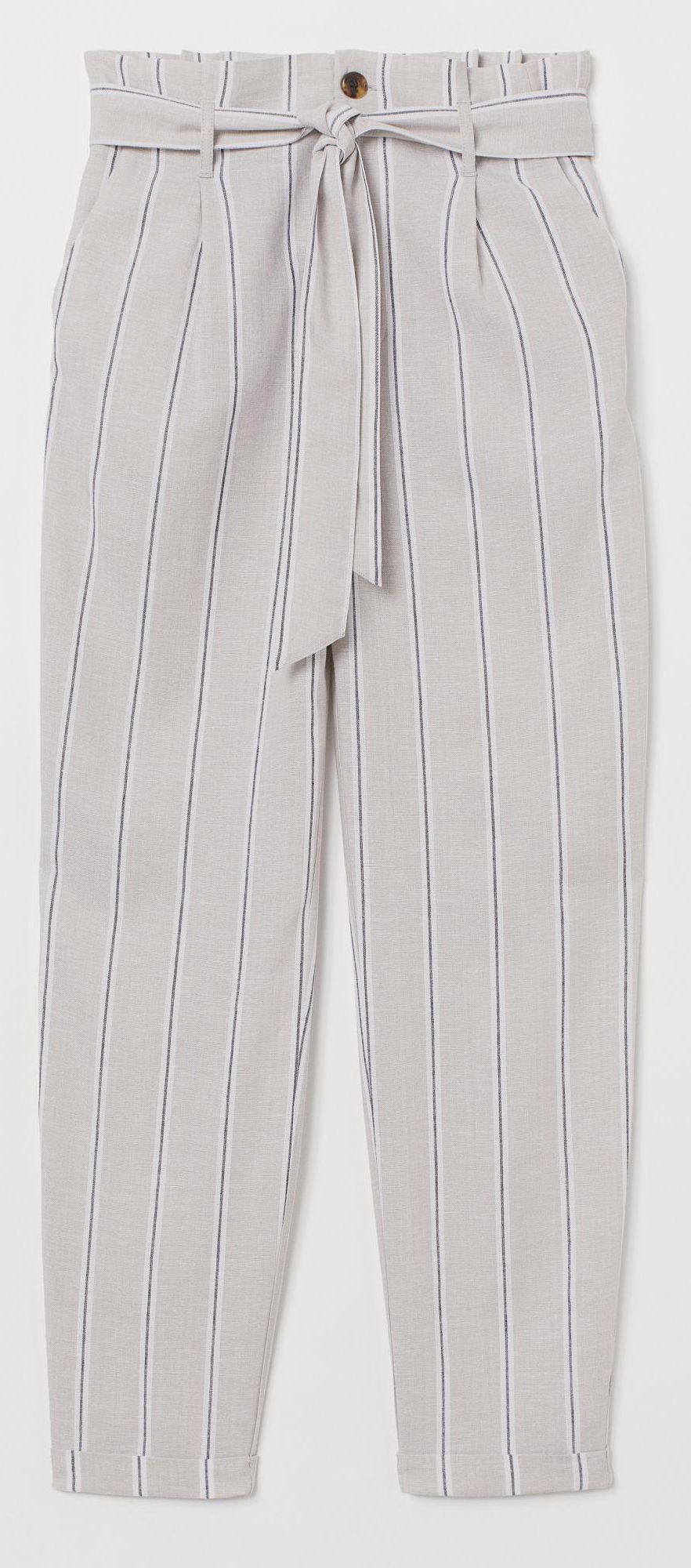 

Брюки H&M 7292759-AEJL 38 Светло-серые с белым и черным