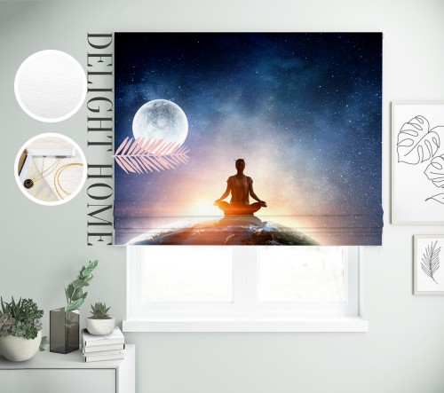 

Римская штора с фотопечатью 07-001 система Light I&H Блекаут Нова 170*170 см