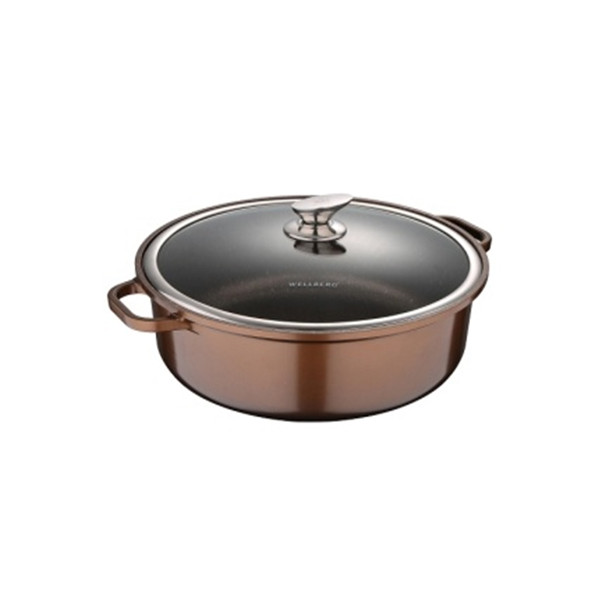 

Кастрюля Wellberg 9.6 л 32 см коричневая (WB-3325)