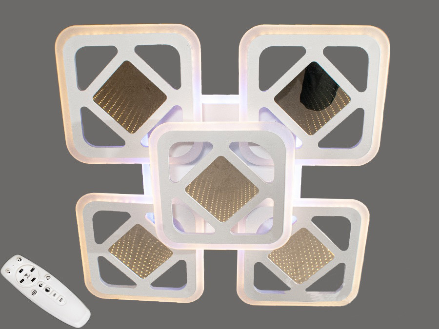 

Потолочная LED-люстра с 3d эффектом 6015/41WH Handmade (YE-6015/4+1WH)