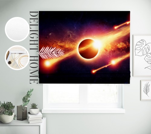 

Римская штора с фотопечатью 08-099 система Light I&H Блекаут Нова 60*170 см